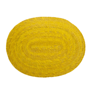Mantel Individual Tejido En Hoja De Palma Color Amarillo