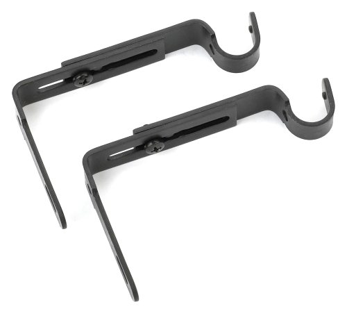 Soporte para cortina negro ajustable