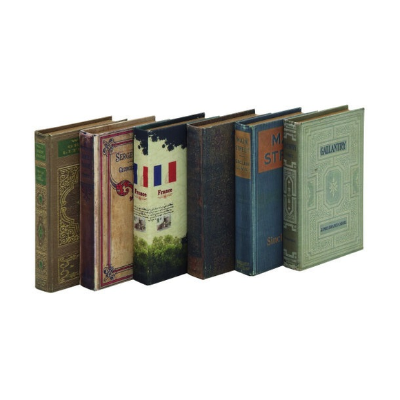 Set De 6 Cajas Con Apariencia De Libro