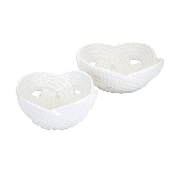 Set De 2 Platones De Ceramica Nudos