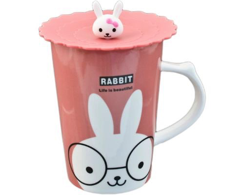 Taza Bunnies Con Tapa